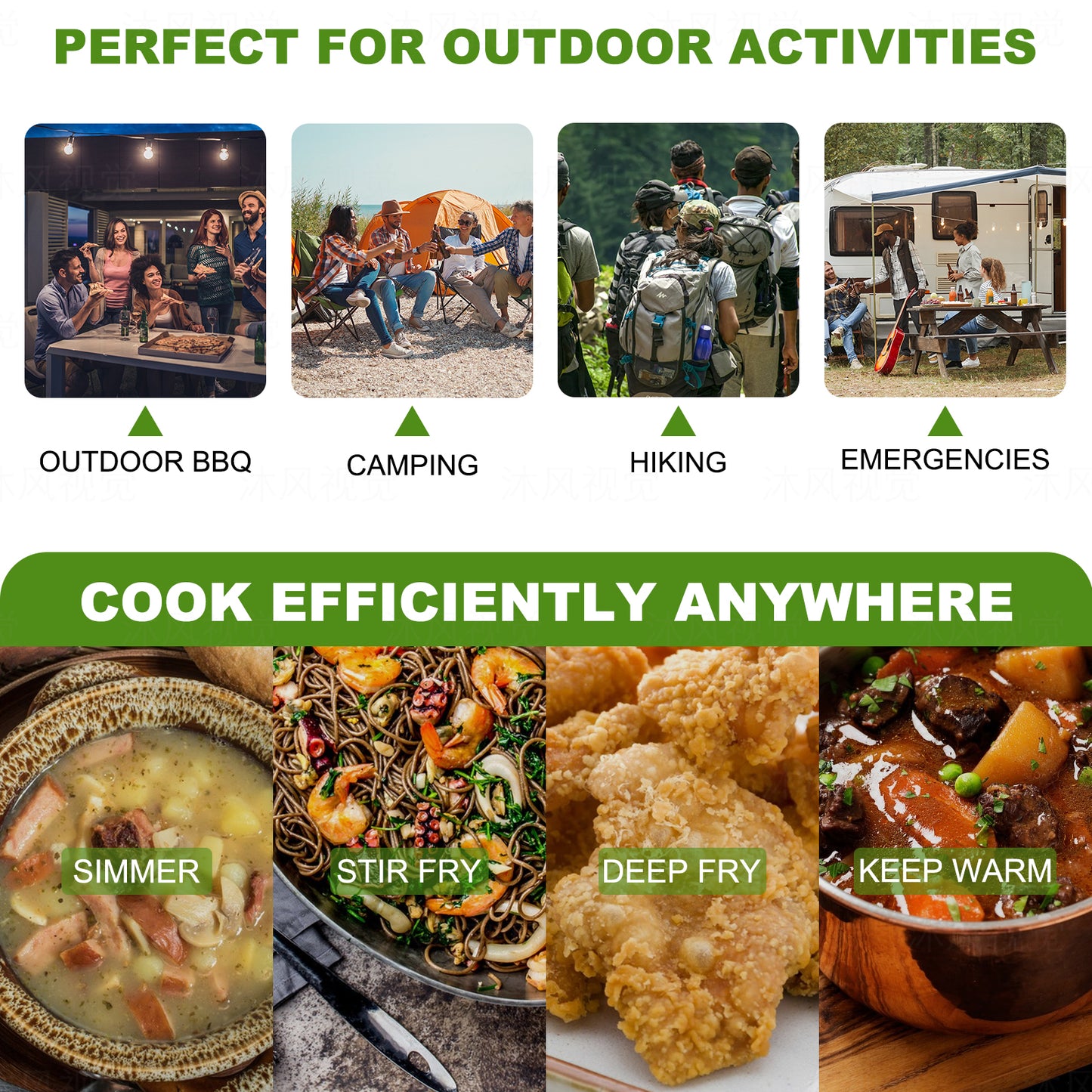 Portable Gas Stove with Case, 12000 BTU Butane Stove Wind Guard, Single Burner Camping Stove for Home Kitchen, Outdoor Camp Tent Picnics Hiking
