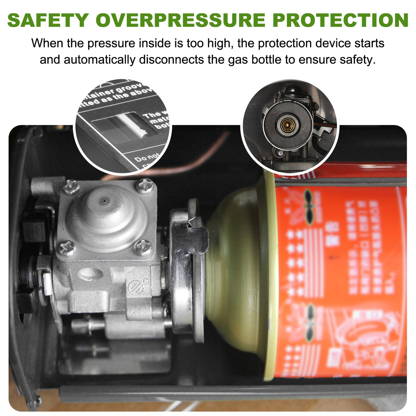 Portable Gas Stove with Case, 12000 BTU Butane Stove Wind Guard, Single Burner Camping Stove for Home Kitchen, Outdoor Camp Tent Picnics Hiking